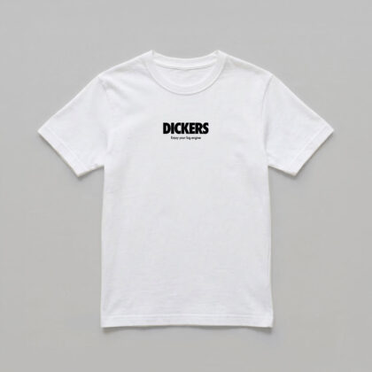 T-shirt Dickers / Enjoy your big engine / White
