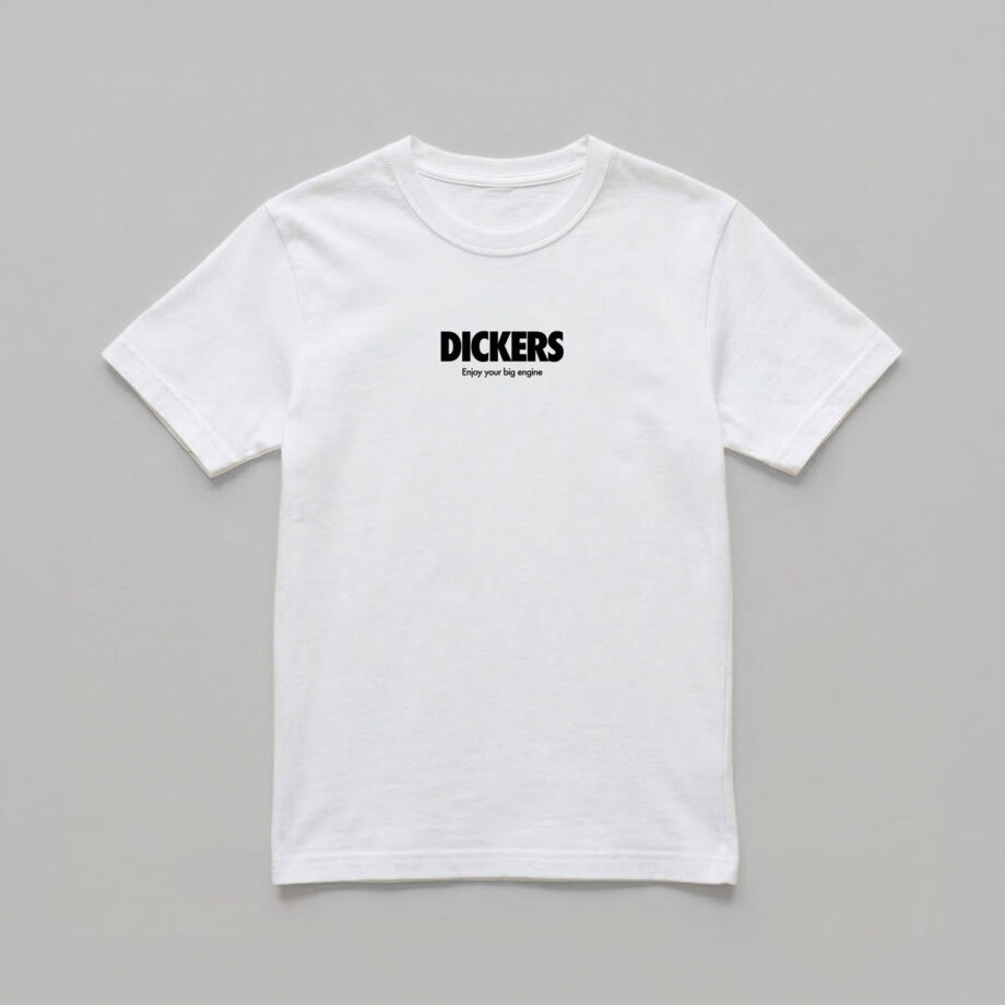 T-shirt Dickers / Enjoy your big engine / White